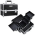 Makeup Train Case 12 Inch - 6 Tier Trays Professional Organizer with Lockable Keys Travel Case - Black - Cosmetics Store
