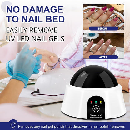 Nail Soaking, Manicure, Polish Remover Electric Machine for Acrylic Nails Dip Gel with Color Cuticle Pusher - Cosmetics Store