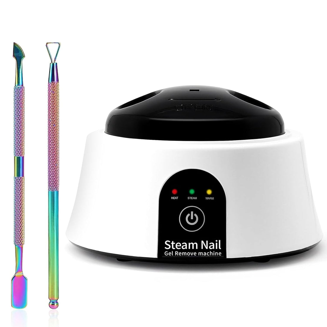 Nail Soaking, Manicure, Polish Remover Electric Machine for Acrylic Nails Dip Gel with Color Cuticle Pusher - Cosmetics Store