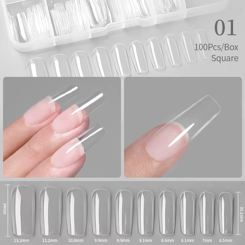 Press - On Coffin Gel Nails - Cosmetics Store