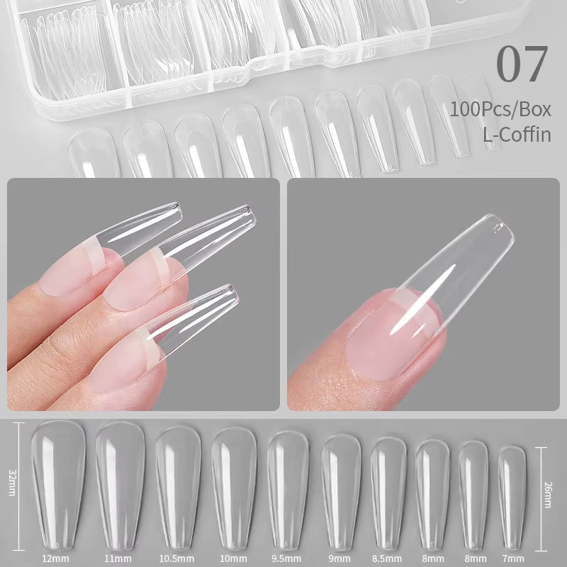 Press - On Coffin Gel Nails - Cosmetics Store