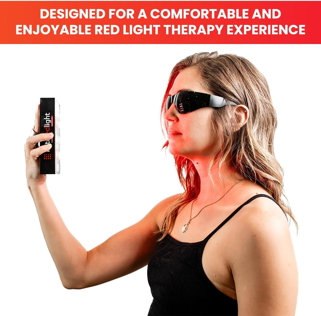  - Red Light Glasses - Eye Protection for Red Light Therapy (600Nm - 900Nm) - Red Light Therapy Goggles - Cosmetics Store