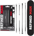 Refined Man - 4 Piece Blemish Extractor with Case - Stainless Steel Multi-Tip Acne Tool - Designed for Men - Cosmetics Store