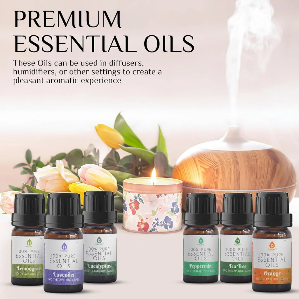 Revitalize Your Space with Our 6 Pack of 100% Pure Essential Aromatherapy Oils - Perfect for Relaxation and Wellness - Cosmetics Store