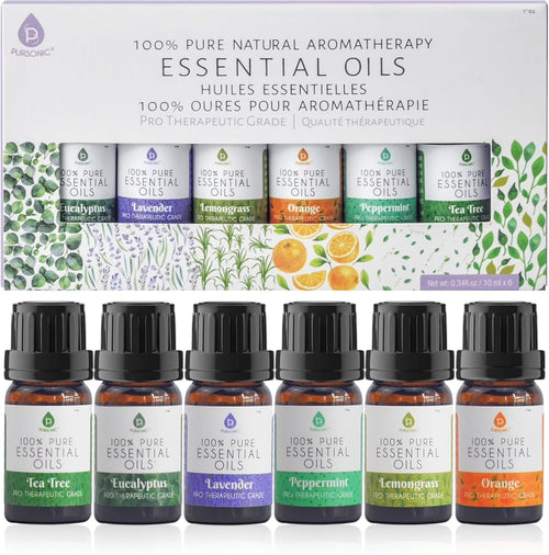 Revitalize Your Space with Our 6 Pack of 100% Pure Essential Aromatherapy Oils - Perfect for Relaxation and Wellness - Cosmetics Store