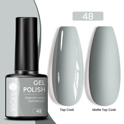 Sparkle and Shine: 7ml Champagne Gold Sequins Gel Nail Polish for Dazzling French Manicures - Cosmetics Store