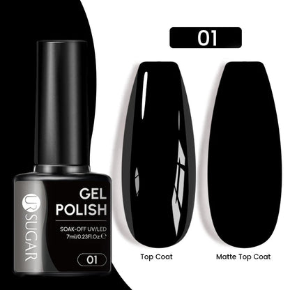 Sparkle and Shine: 7ml Champagne Gold Sequins Gel Nail Polish for Dazzling French Manicures - Cosmetics Store