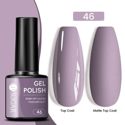 Sparkle and Shine: 7ml Champagne Gold Sequins Gel Nail Polish for Dazzling French Manicures - Cosmetics Store