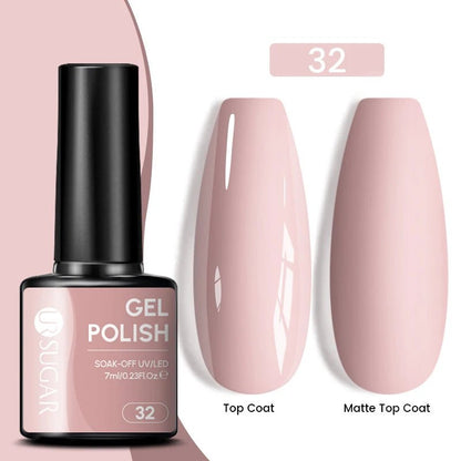 Sparkle and Shine: 7ml Champagne Gold Sequins Gel Nail Polish for Dazzling French Manicures - Cosmetics Store