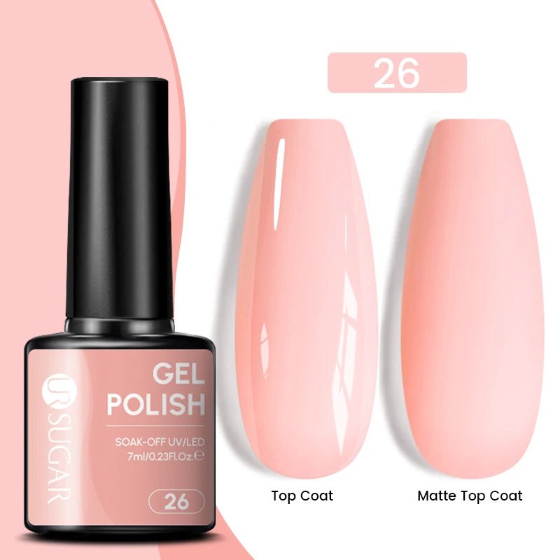 Sparkle and Shine: 7ml Champagne Gold Sequins Gel Nail Polish for Dazzling French Manicures - Cosmetics Store