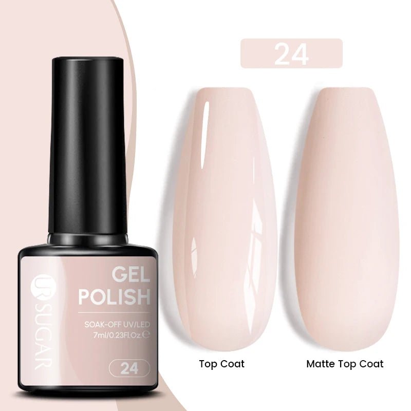 Sparkle and Shine: 7ml Champagne Gold Sequins Gel Nail Polish for Dazzling French Manicures - Cosmetics Store