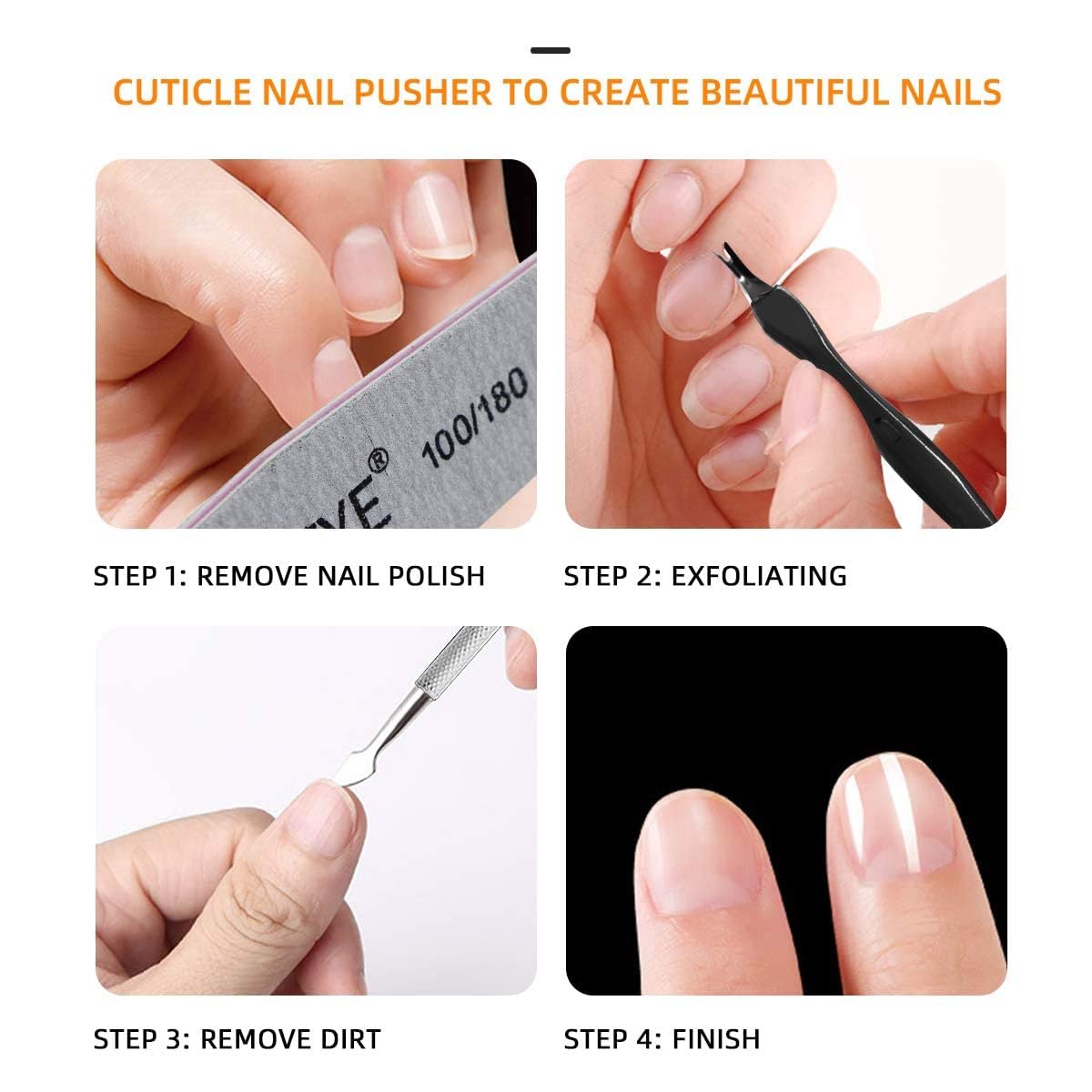 SOFYE Professional Manicure and Pedicure Kit – Complete Nail File, Buffer, Cuticle Nipper, and Pusher Set - Cosmetics Store