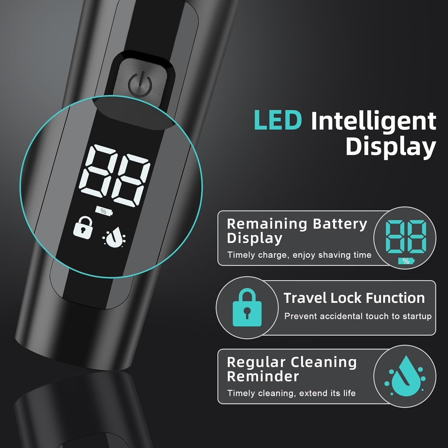 2 - in - 1 Electric Shaver and Beard Trimmer for Men - Cordless, Waterproof, and Fast Charging Technology - Cosmetics Store