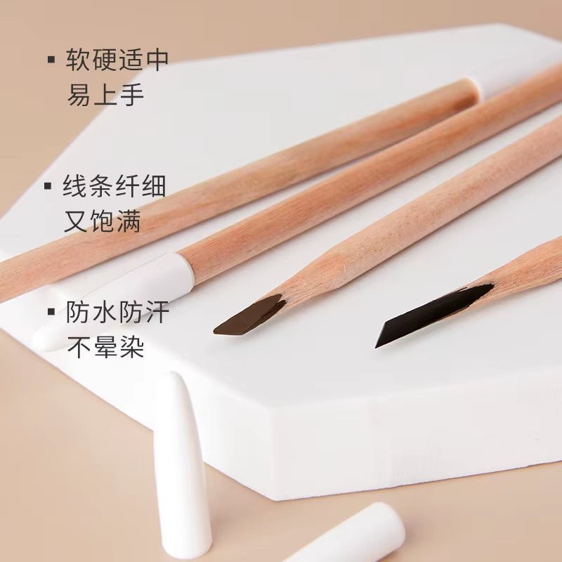 Waterproof Microblading Eyebrow Pencil – Long-Lasting Wooden Brow Pen for Natural, Defined, Flawless Arches - Cosmetics Store