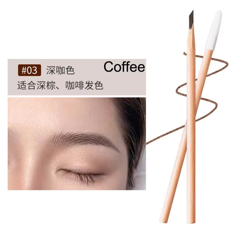 Waterproof Microblading Eyebrow Pencil – Long-Lasting Wooden Brow Pen for Natural, Defined, Flawless Arches - Cosmetics Store